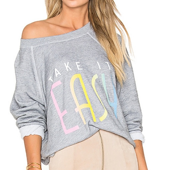 Wildfox Tops - Wildfox Take It Easy Graphic Sweatshirt SZ XS VGUC